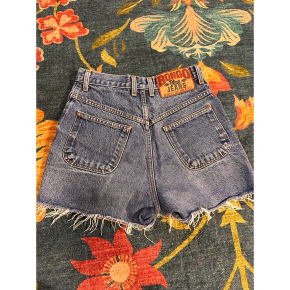 Vintage Retro BONGO Jean Raw Hem Shorts Size 1 - Picture 2 of 5